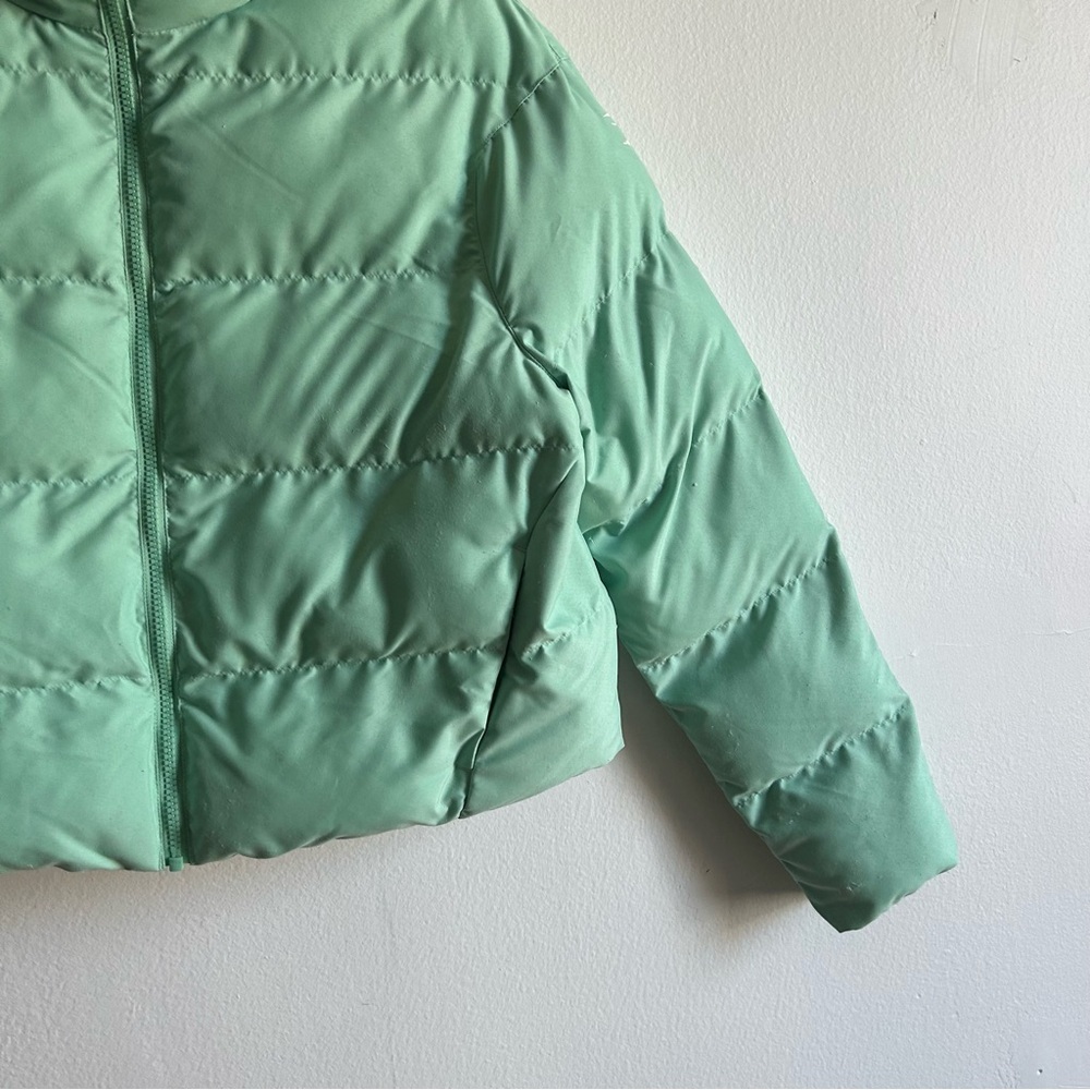 Gymshark Sz XS Mint Green Cropped Puffer Winter Coat - Picture 4 of 12